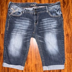 Amethyst Bermuda Style Jean Shorts